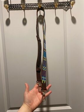 Consuela Blueberry Crossbody Strap with Brown Leather - NWOT